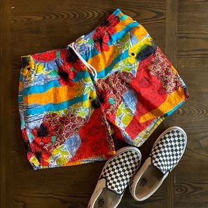 EUC Vintage Tropical Swim Trunks